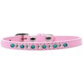Unconditional Love Southwest Turquoise Pearl & Clear Crystal Puppy CollarLight Pink Size 14 UN796026
